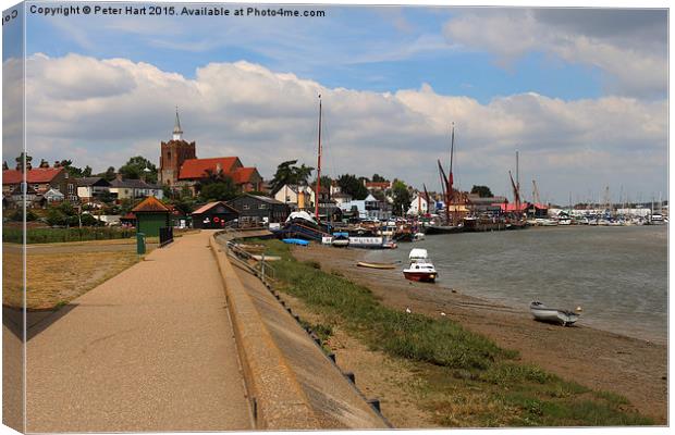  View of Maldon and Saint Mary The Virgin  Canvas Print by Peter Hart