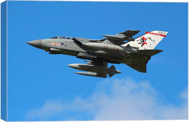  Anniversary Tornado over RAF Coningsby Canvas Print by Peter Hart