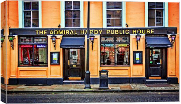 The Admiral Hardy Public House in London Greenwich Canvas Print by John Ly