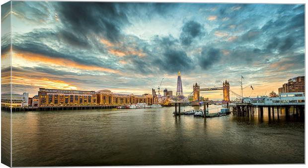  London Tower Bridge and the Shard Canvas Print by John Ly