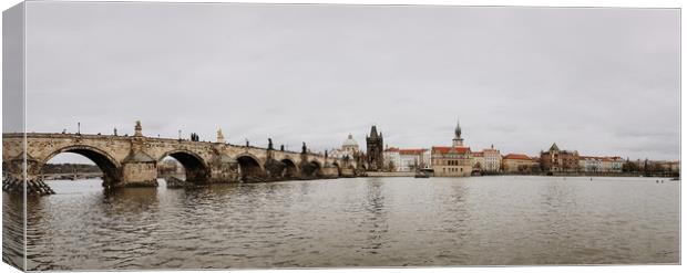 Charles Bridge in Prague, Czech Republic Canvas Print by John Ly