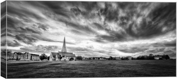  All Saints Church in Blackheath in Black and Whit Canvas Print by John Ly