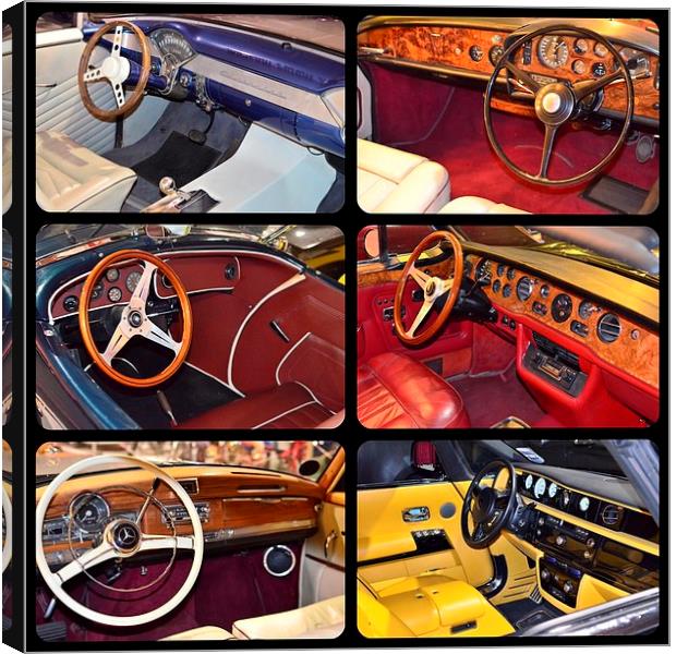 Classic cars interiors. Canvas Print by David Lally