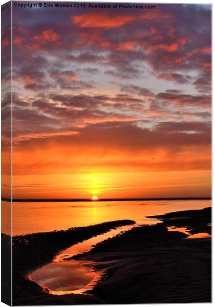 North Sea Sunrise Canvas Print by Eric Watson