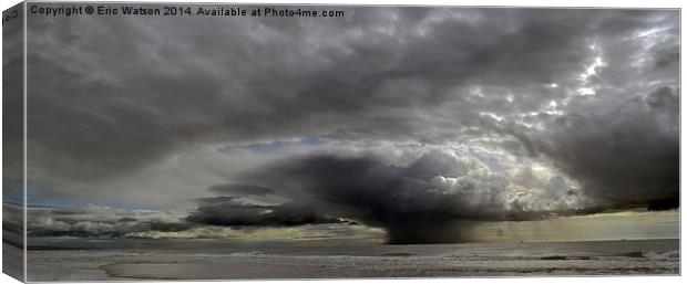 Shower Over North Sea Canvas Print by Eric Watson