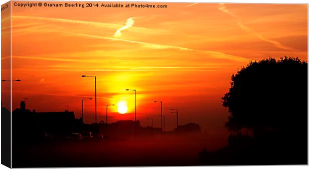 Misty Sunset Canvas Print by Graham Beerling