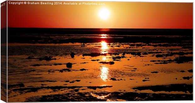 Sunset Peach Canvas Print by Graham Beerling