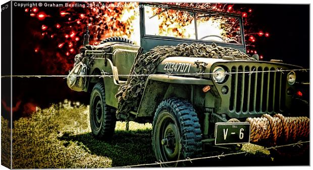  WW2 Jeep Canvas Print by Graham Beerling