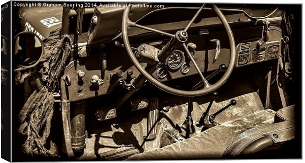  WW2 Jeep Canvas Print by Graham Beerling