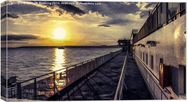  Sunset at Sea Canvas Print by Graham Beerling