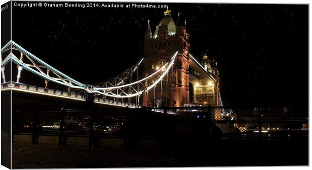  Night Night Tower Bridge Canvas Print by Graham Beerling