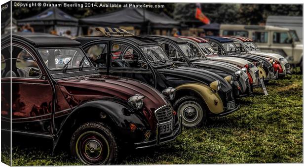 2CV LineUp Canvas Print by Graham Beerling