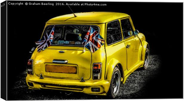 A Very British Mini Canvas Print by Graham Beerling