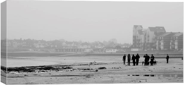 Westgate On Sea Dog Walk Canvas Print by Claire Colston