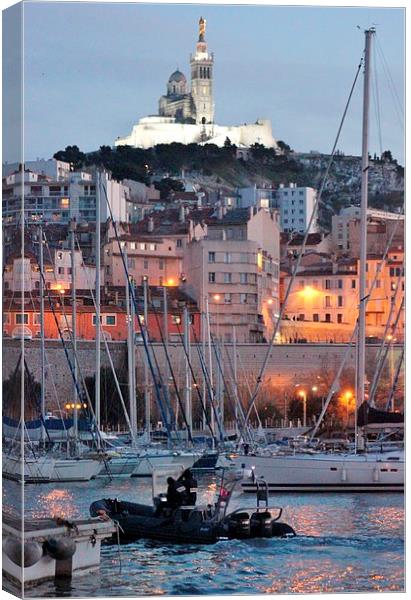 Marseilles at night Canvas Print by Claire Colston