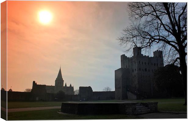 Rochester Castle in Medway, Kent Canvas Print by Claire Colston