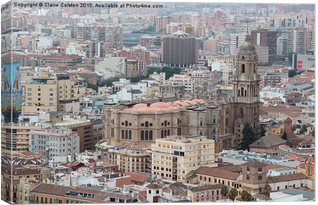  Malaga Cathedral Canvas Print by Claire Colston