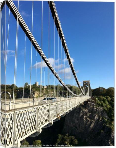Clifton suspension bridge, Bristol UK Canvas Print by Helen Cooke