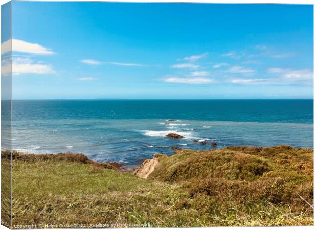 North Devon coast Canvas Print by Helen Cooke