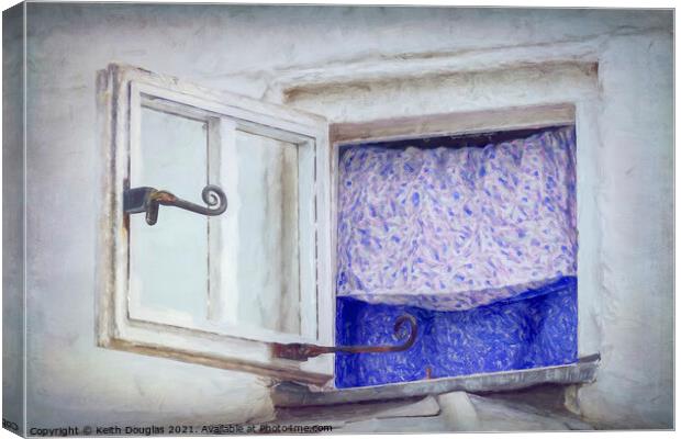 Open Window - Blue Canvas Print by Keith Douglas