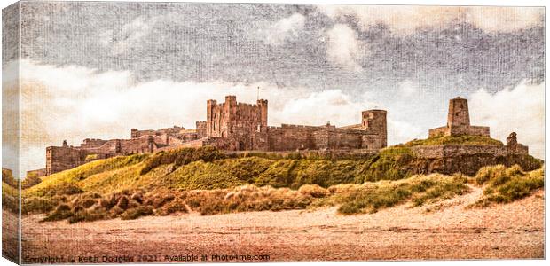 Bamburgh Castle on Canvas Canvas Print by Keith Douglas