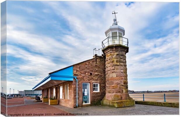 Morecambe Lighthouse, Lancashire Canvas Print by Keith Douglas