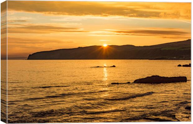 Sunset over South Arran Canvas Print by Keith Douglas