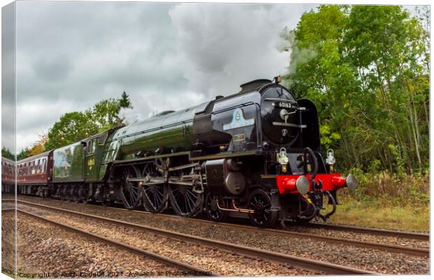 Tornado steam locomotive leaves Appleby Canvas Print by Keith Douglas