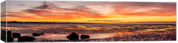 Morecambe Bay Sunset Panorama Canvas Print by Keith Douglas