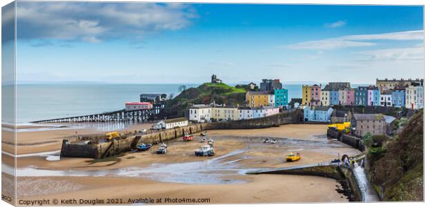 Tenby Harbour Canvas Print by Keith Douglas