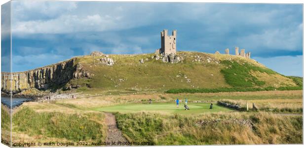 Dunstanburgh Castle Canvas Print by Keith Douglas