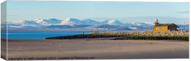 Snow across The Bay Canvas Print by Keith Douglas