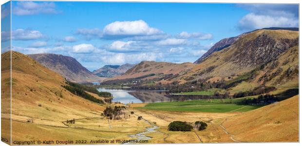 Buttermere Valley  Canvas Print by Keith Douglas