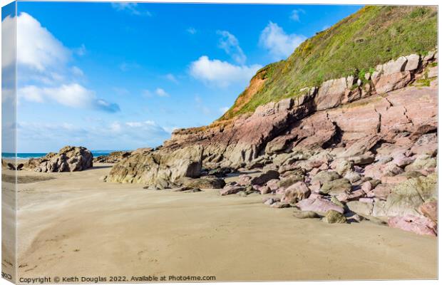 Whitsand Bay, Cornwall Canvas Print by Keith Douglas