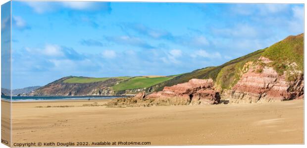 South Cornwall Beach  Canvas Print by Keith Douglas