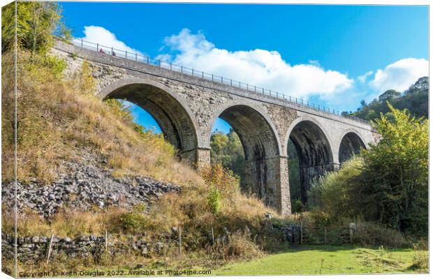 The Monsal Viaduct, Derbyshire Canvas Print by Keith Douglas