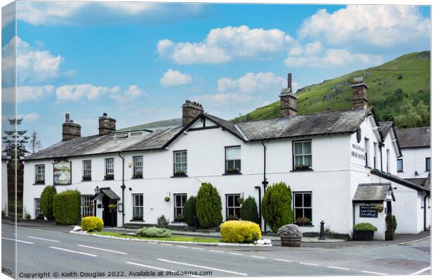 The Swan Hotel, Grasmere Canvas Print by Keith Douglas