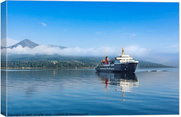 Ferry at Brodick, Isle of Arran Canvas Print by Keith Douglas