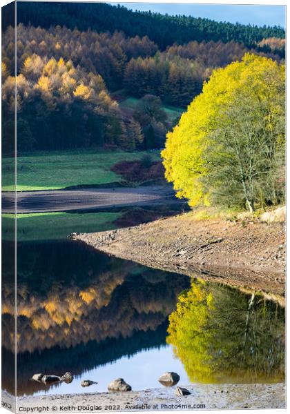 Autumn at Ladybower Reservoir Canvas Print by Keith Douglas