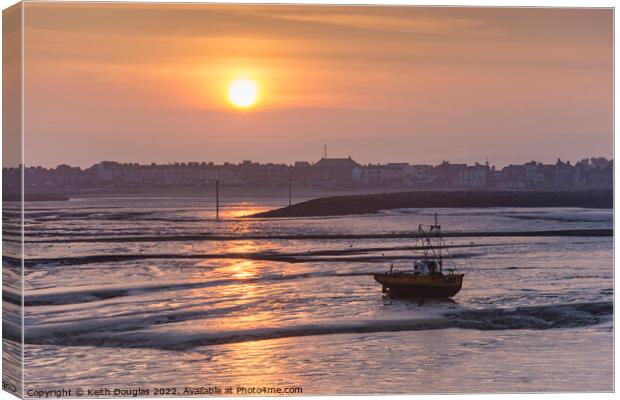 Sunrise over Morecambe Canvas Print by Keith Douglas