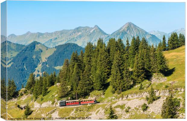 Widerswil to Schynige Platte Railway, Switzerland Canvas Print by Keith Douglas