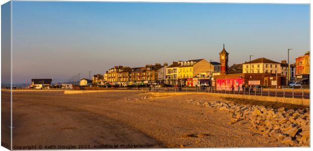 Evening Sunshine in Morecambe Canvas Print by Keith Douglas