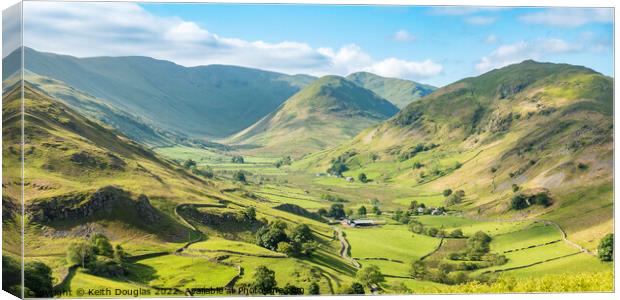Martindale and Rampsgill from Hallin Fell Canvas Print by Keith Douglas