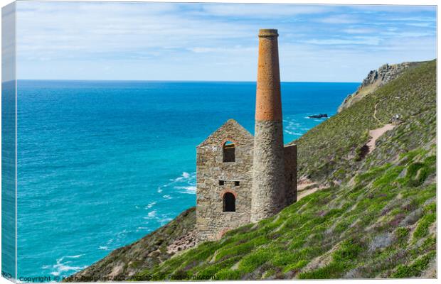 Wheal Coates Engine House (disused), Cornwall Canvas Print by Keith Douglas