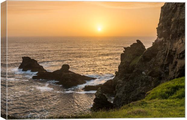 North Cornwall Sunset Canvas Print by Keith Douglas