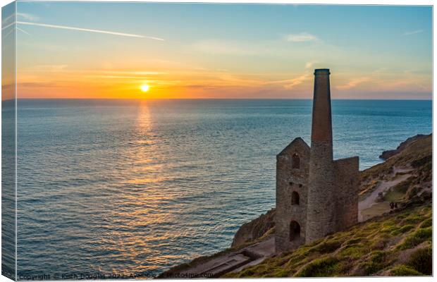 Wheal Coates Engine House, St Agnes, Cornwall Canvas Print by Keith Douglas