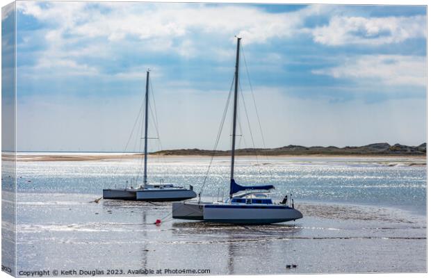 Serene Boats at Ravenglass Canvas Print by Keith Douglas