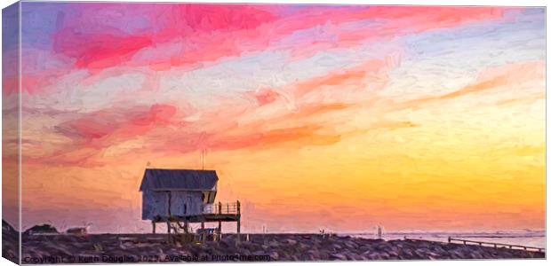 The Lookout at Sunset Canvas Print by Keith Douglas