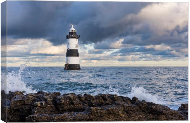 Penmon Lighthouse, Anglesey Canvas Print by Keith Douglas
