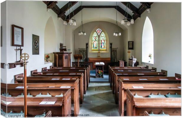 Inside St James Church at Buttermere Canvas Print by Keith Douglas